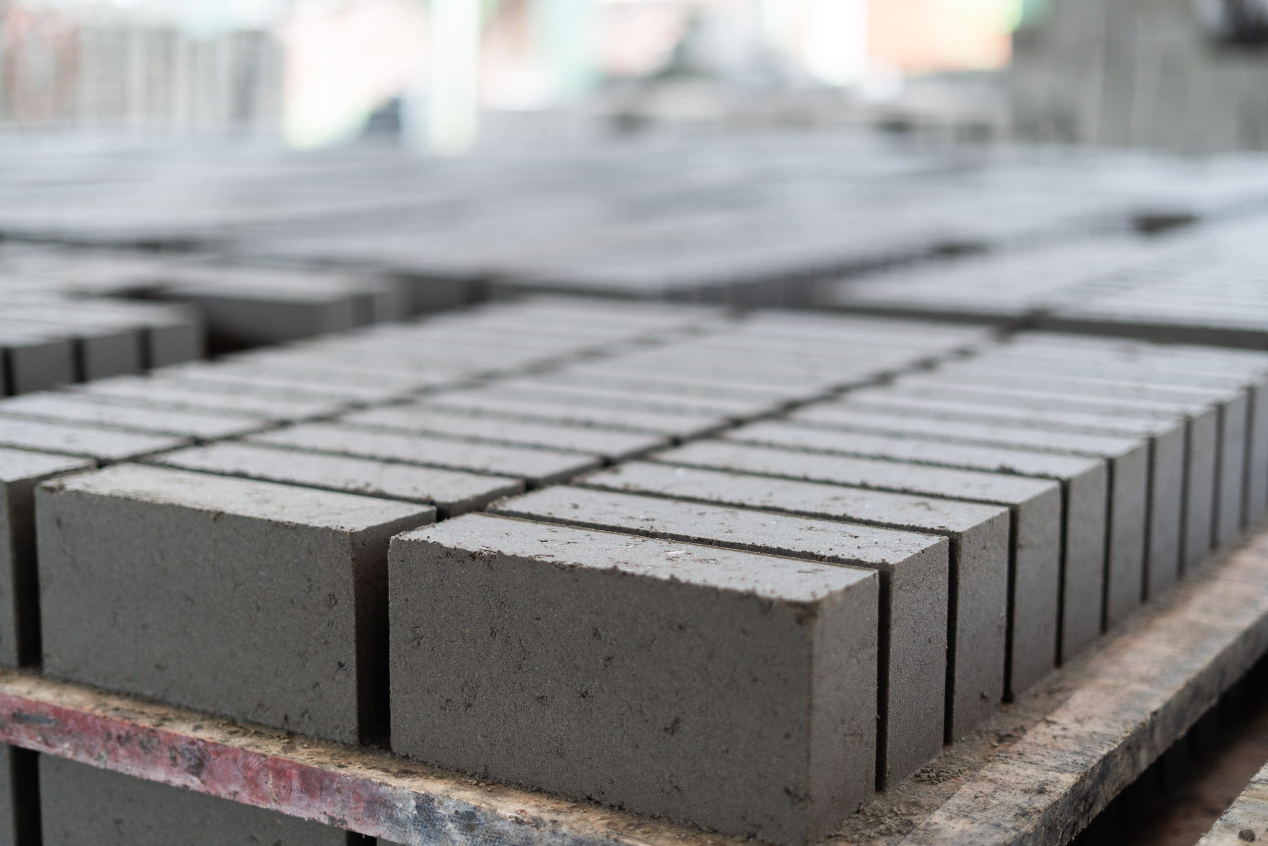 Steam-Cured Solid Concrete Block Stacks